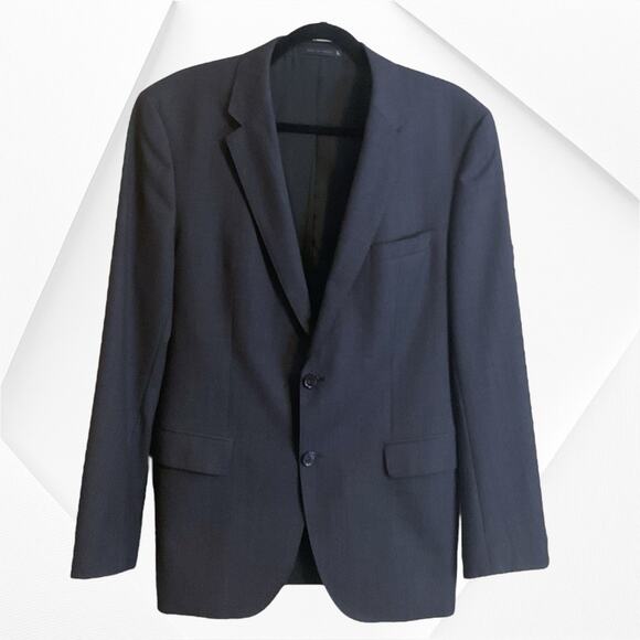 Hugo Boss Men's Jacket Navy Blue 42R The Jam75 Slim Fit Virgin Wool - Picture 1 of 16